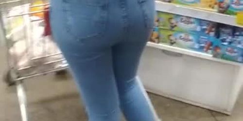 Candid jeans ass voyeur 