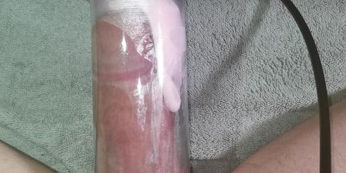 Penis pump + gf toy make me moan and cum / 250 k views release!