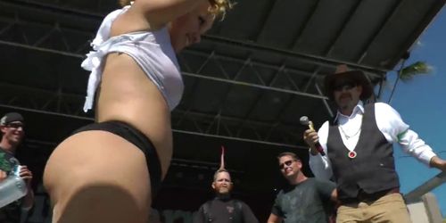 Midget Wins Wet T-Shirt