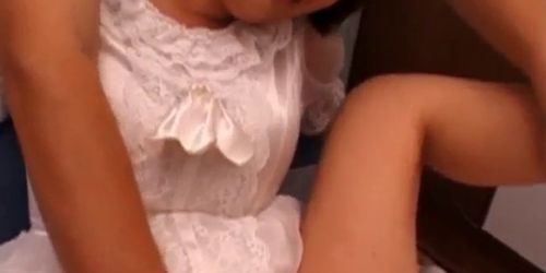 ALL JAPANESE PASS - Reina in wedding dress gets vibrator and cock