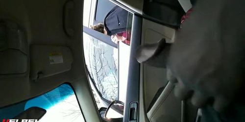 BBC flash mature in car