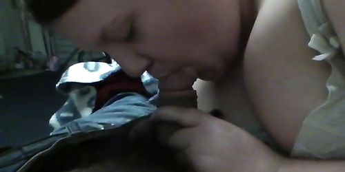 My girl sucking me off with a swallow surprise