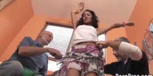 Amia Moretti Meets Some Old Men to Suck On