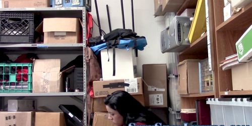 Real shoplifter jizzed - video 1