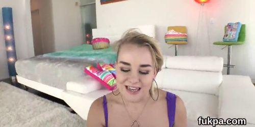 Exquisite beauty displays big butt and gets anal plowed
