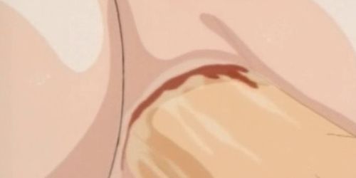 Hentai brunette takes big dong - video 1