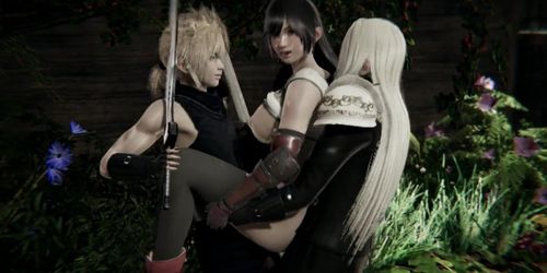 Tifa Lockhart Gangbang by Cloud Strife and Sephiroth
