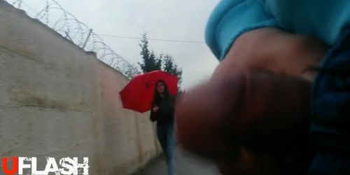 street flash and ass touch
