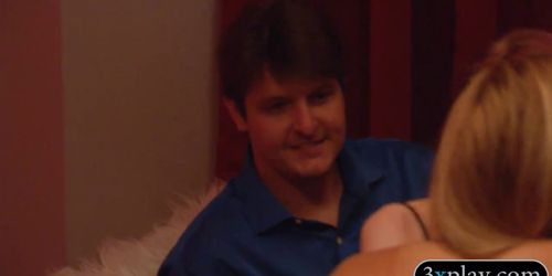 Group of couples swinging and orgy in Playboy mansion - video 3