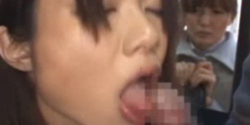 WIERDJAPAN - Publicsex oriental sucks cock on the bus