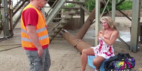 GERMAN BIG TIT MILF JENNY SEDUCE YOUNG BOY TO FUCK OUTDOOR