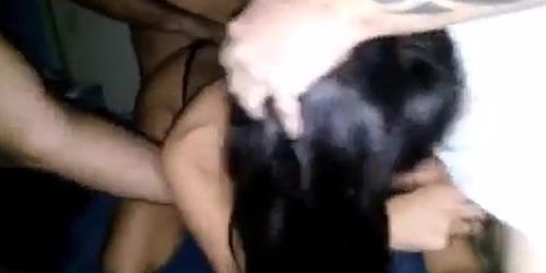 Gang Bang With Black Haired