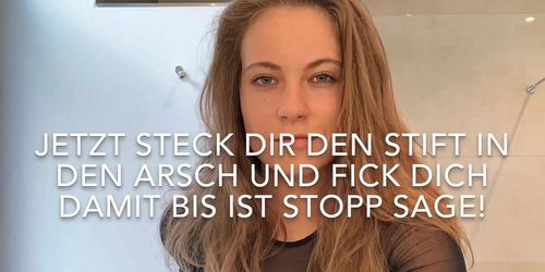 Melina Sophie ist deine Herrin und du bist ihr Sklave!