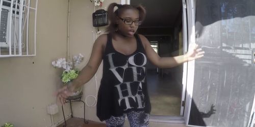 Slutty white female cops are sucking a big black cock