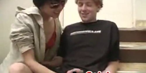 Asian Girlfriend Helping Out Asian