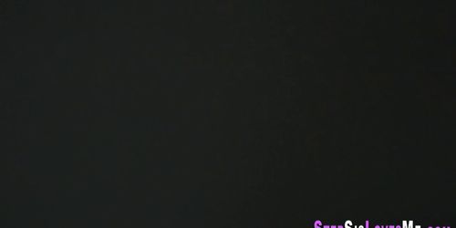 Tongued teenager sucks cock