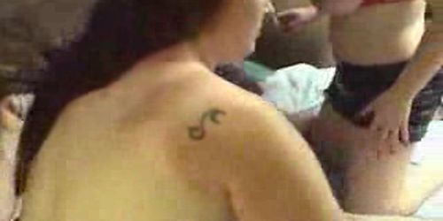 Two Chubby Girls Share One Guy MC85