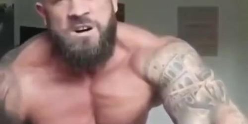 Tattoo guy masturbating