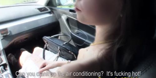 Hitchhiking amateur pussyfucked outdoors