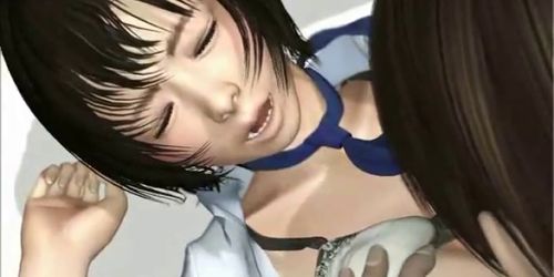 Animated teenie gets her hairy twat fingered