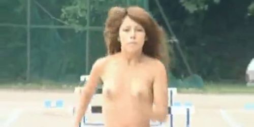 Asian amateur in nude track and field part1 - video 1