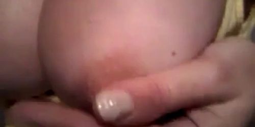 Yellow top big nipples tease and strip - video 1