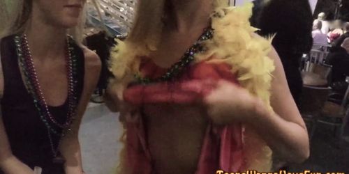 Teen jizzed on mardi gras