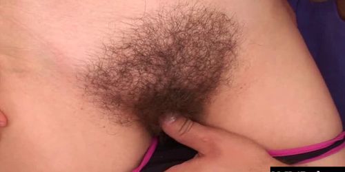 Nessye is a blonde coed with hairy pussy