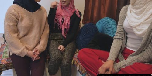 Teens pussies got fucked with their hijabs on