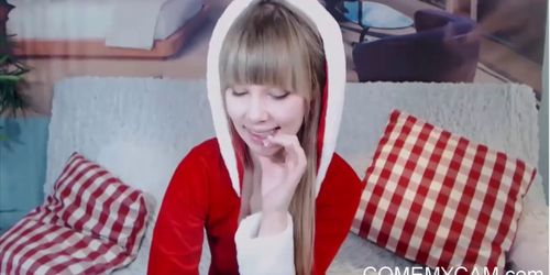 Euro teen christmas celebrate on webcam for you on COMEMYCAM