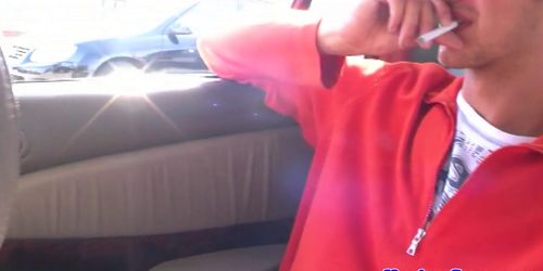 College stud jerks off during outdoor hazing