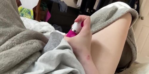 Whiny Teen Edges herself with a Vibrator