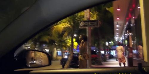 MOFOS - Busty ebony hitchhiking with white boy driver