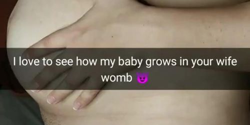 My wife enjoys her pregnant belly after cheating me! [Cuckold. Snapchat]