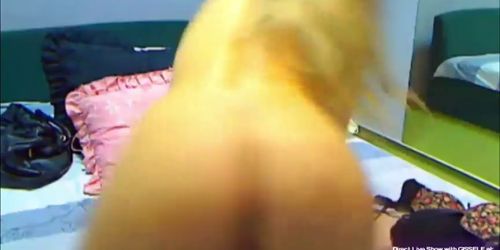 European amateur blonde GISSELE gets cum