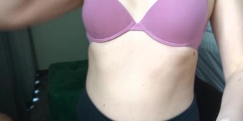 Workout In Hotel Room Ended Up With Big Cumshot On Boobs - Fitness Model Nina Parker