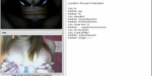 Chatroulette # 88 Primer plano de chica cachonda se masturba