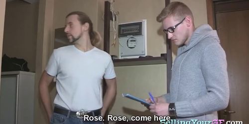 Hot teacher teaches students how to suck