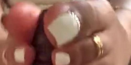 White Toes Footjob