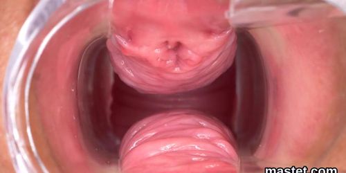 Wacky czech chick opens up her narrow slit to the bizarre