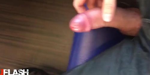 Big Cock Train Flash And Cum