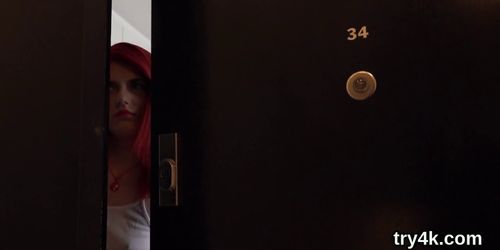 Elegant girl gives head in pov and gets tight slit banged