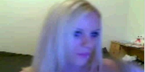 Hot Blonde getting naked on Omegle