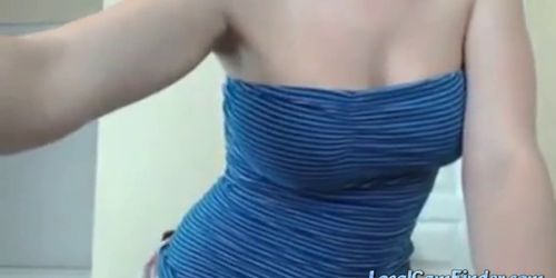 Busty Girl Fucking Pussy On a Webcam Show - video 1