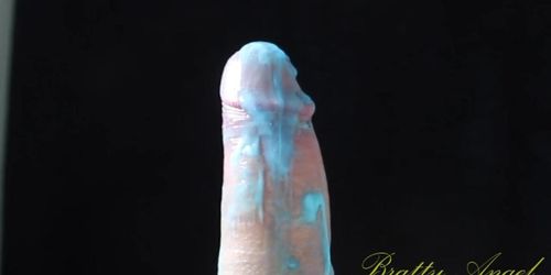 OMG!! she gives me a blue cock, extreme sloppy, edging and teasing handjob with huge cumshot