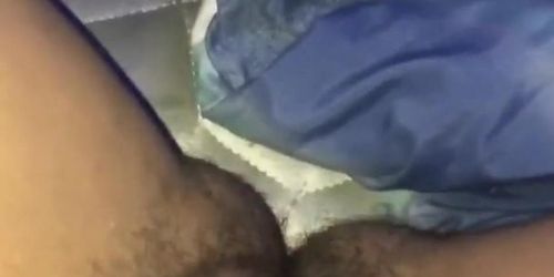 Fingering my hairy pussy 