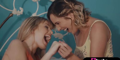 Her lesbian GF will make her cum with her expert tongue