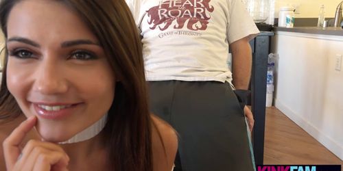 Teen stepdaughter takes advantage of her sedaded dad