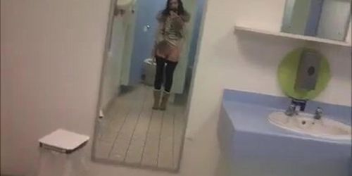 Girl Plays In Shop