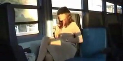 Amateur milf public in the train